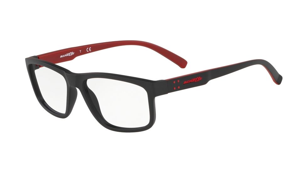 Arnette LA CONDESA AN7163 Progressive Prescription Eyeglasses, 55mm, Matte Black, AN7163-2580-55-PRO