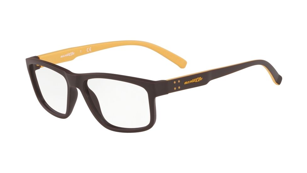 Arnette LA CONDESA AN7163 Progressive Prescription Eyeglasses, 55mm, Matte Brown, AN7163-2592-55-PRO
