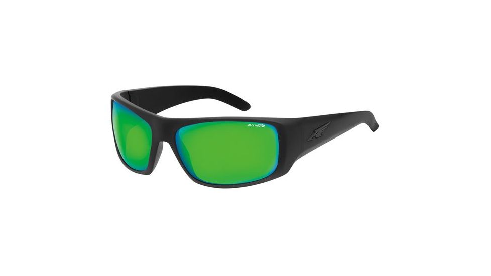Arnette La Pistola Single Vision Prescription Sunglasses, Fuzzy Black Frame, Citrus Chrome Lens-AN4179-07SV