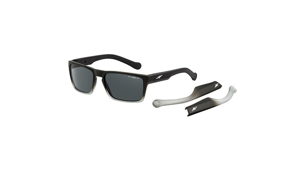 Arnette Specialist Sunglasses, Fuzzy Black To Translucent Grey Frame, Polarized Grey Lens-AN4204-05