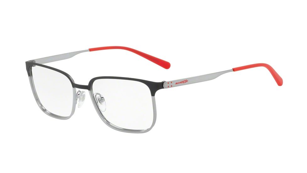 Arnette WOOT! AN6114 Eyeglass Frames 683-53 - Black Rubber/Gunmetal Frame
