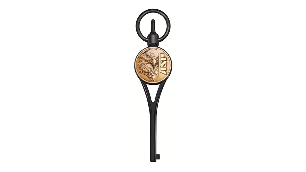 ASP G2 Logo Handcuff Key - Black Chrome - Custom Must Provide Logo - 56499