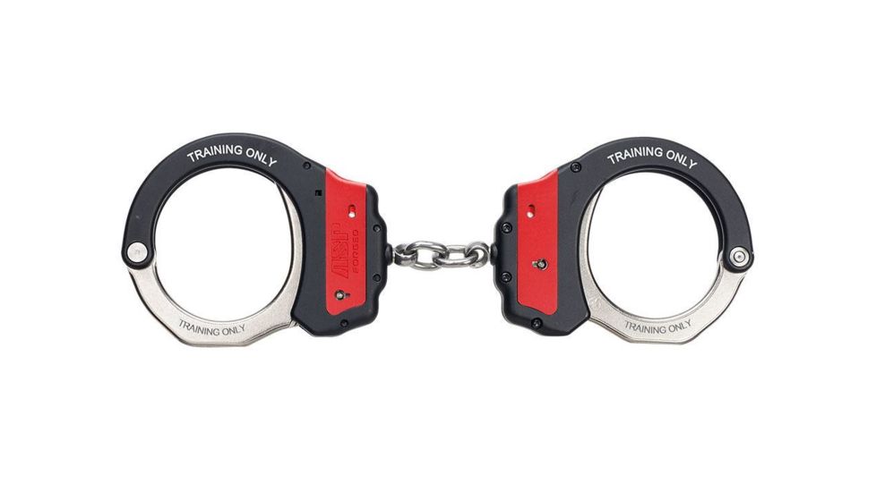 ASP Training Restraints, Chain Ultra Cuffs, Black/Red, 7486