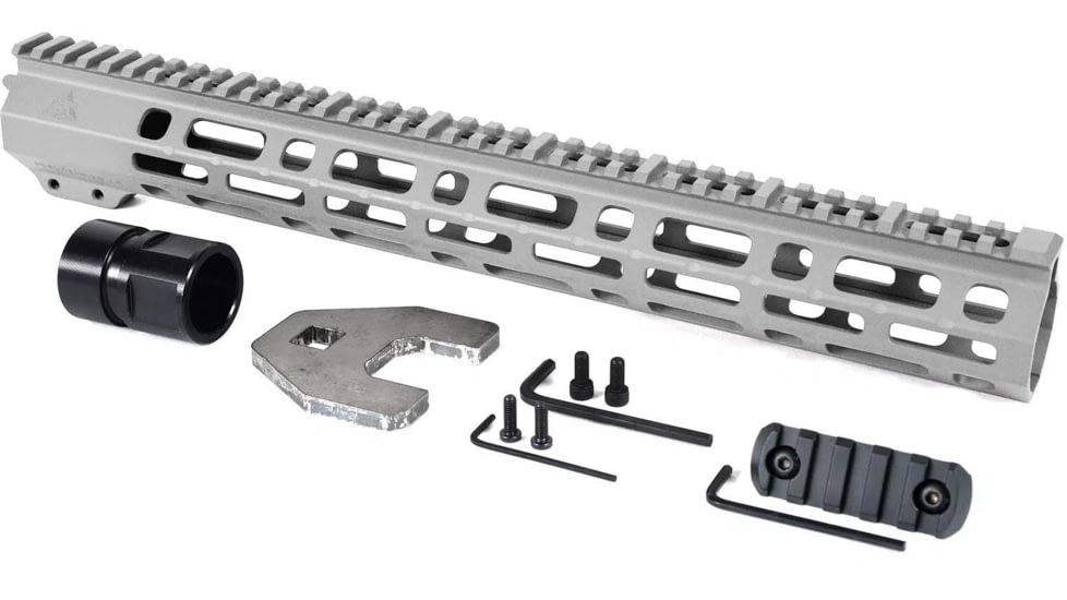 AT3 Tactical SPEAR M-LOK AR-15 Free Float Handguard, 15in Length, Titanium, AT3-MLOK-15-TI