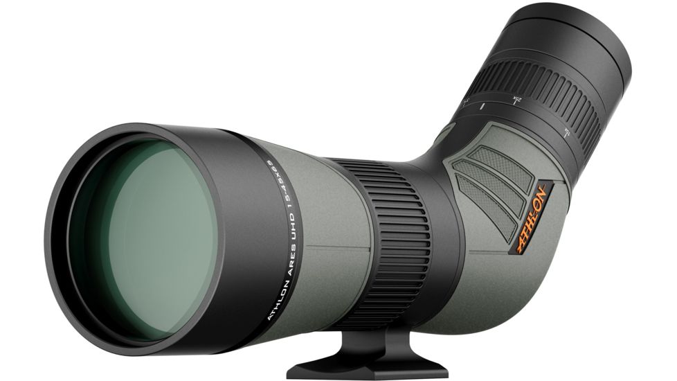 Athlon Optics Ares UHD Spotting Scope, 15-45x65mm, 45-Degree Angled Body, ED Glass, Grey, 312005