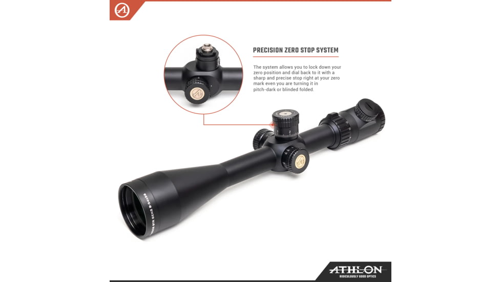 Athlon Optics Argos BTR Gen II 8-34X56mm APMR Rifle Scope, 30mm, First Focal Plane, IR Mil Reticle, Black, 214068