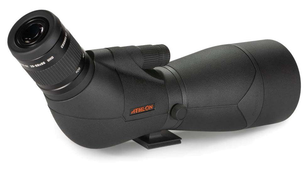 Athlon Optics Cronus G2 20-60x86 UHD Dual Focus Spotting Scope, Angled 45 Degree, Black, 311006