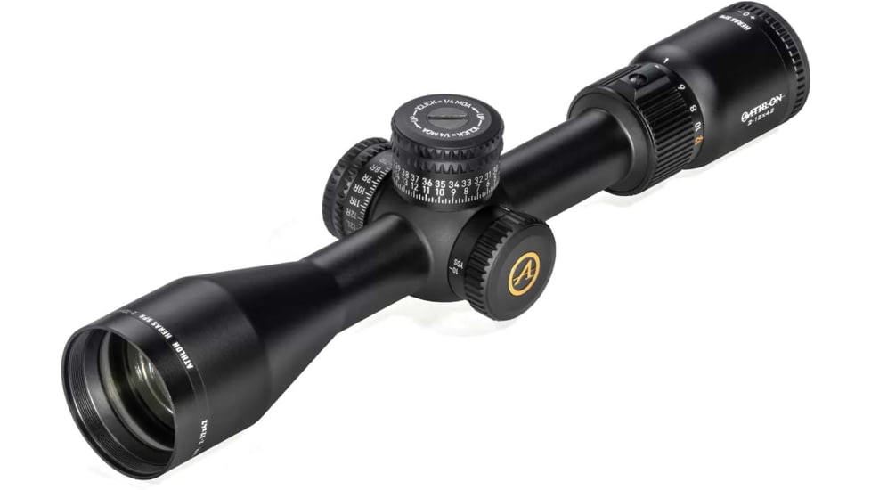 Athlon Optics Heras SPR 2-12x42mm AAGR1 Rifle Scope, 1in, Second Focal Plane, MOA Reticle, Black, 214501