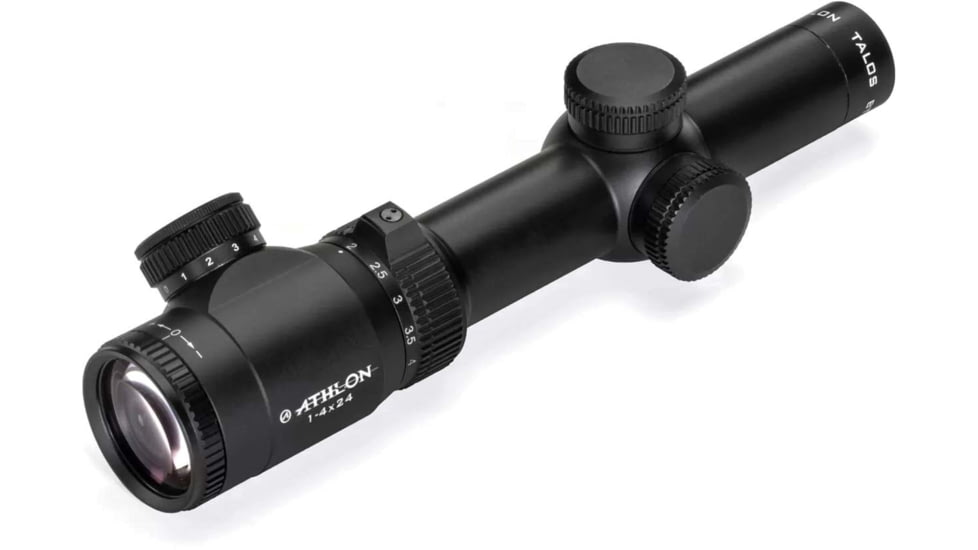 Athlon Optics Talos BTR Gen II 1-4x24mm AHSR14 Rifle Scope, 30mm Tube, Second Focal Plane, IR MIL Reticle, Black, 215026