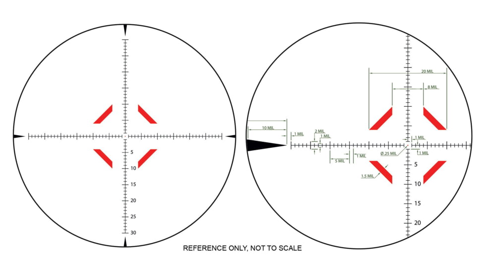 Atibal X 1-10x30 Rifle Scope, 35mm Tube, First Focal Plane, Plumb Reticle, Black, AT-X-PLUMB-BLK