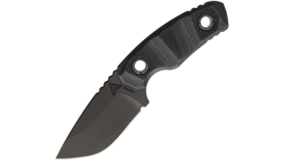 Atlas Dynamic Defense PUK Fixed Blade Knife, 2.75in, Standard Edge, Black G10 Handle ADDPUK
