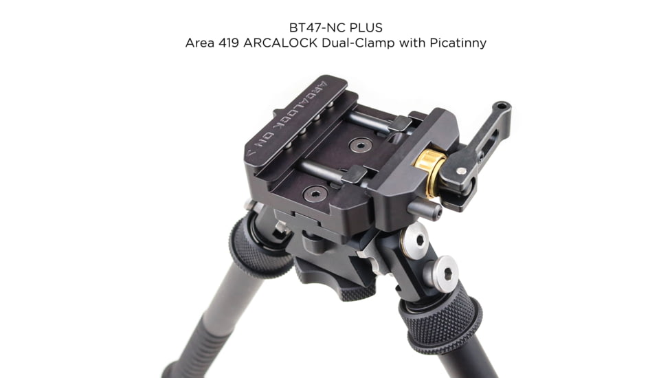 Atlas PSR Tall Bipod, 6.2-12.5in Height Range, Arisaka Picatinny Rail Slider, Black, BT47NCPLUSARSKPICSLDR