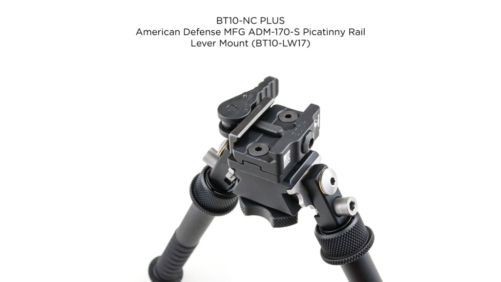 Atlas V8 Bipod, 5-9.4in Height Range, Area 419 ARCALOCK Clamp, Black, BT10NCPLUSA419ARCALK