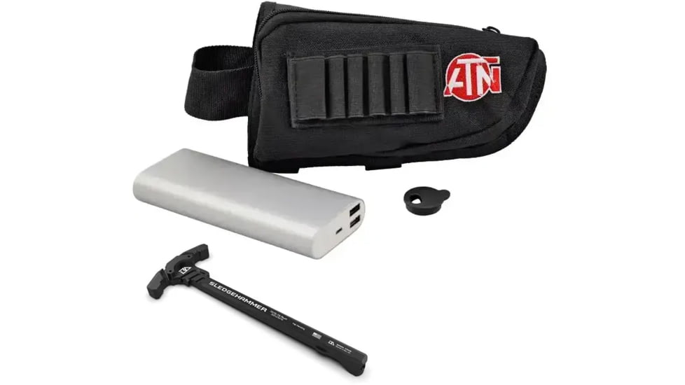 ATN Extended Power 20,000 mAh Battery Kit &amp; Breek Arms Sledgehammer AR-15 Ambidextrous Charging Handle