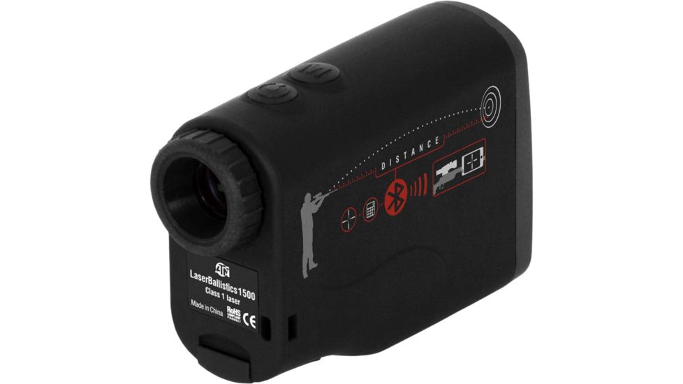 ATN Laser Ballistics 1000 Rangefinder w/ Bluetooth, Ballistic Calculator and Shooting Solutions App, Black, LBLRF1000B