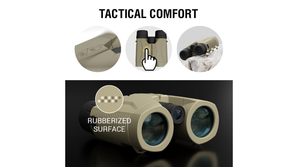 ATN LRF 2000 10x42mm Roof Ballistics Laser Rangefinding Binocular, Army Brown, BN1042LRF2k