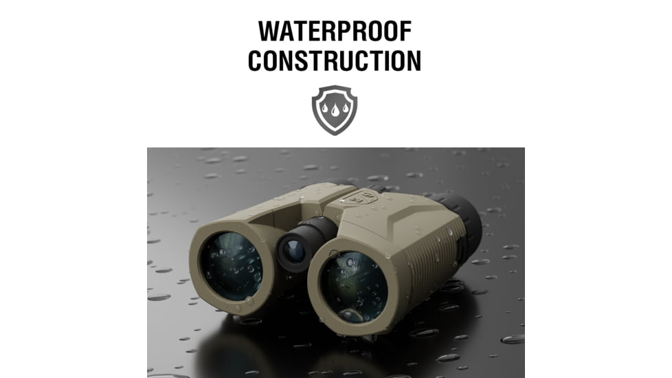 ATN LRF 2000 10x42mm Roof Ballistics Laser Rangefinding Binocular, Army Brown, BN1042LRF2k