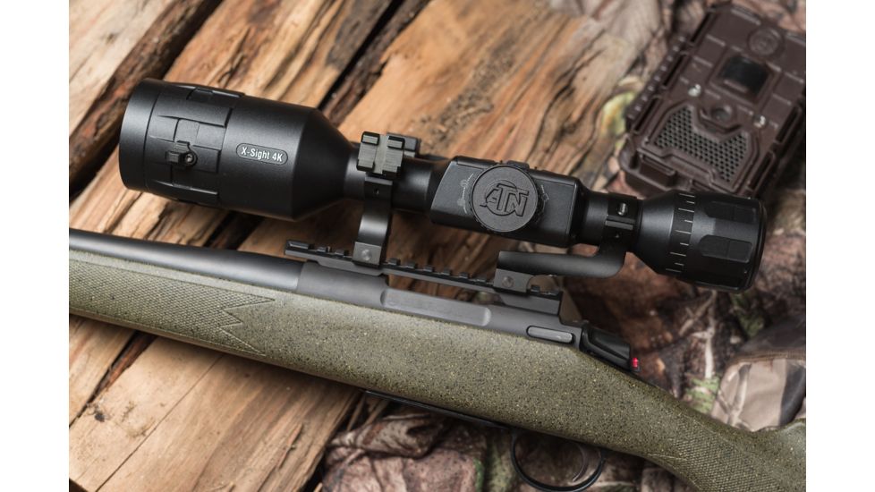 ATN X-Sight-4k, 3-14x, Pro edition Smart Day/Night Hunting Rifle Scope with Full HD Video rec, WiFi, GPS, Smooth zoom and Smartphone controlling thru iOS or Android Apps, Black, DGWSXS3144KP