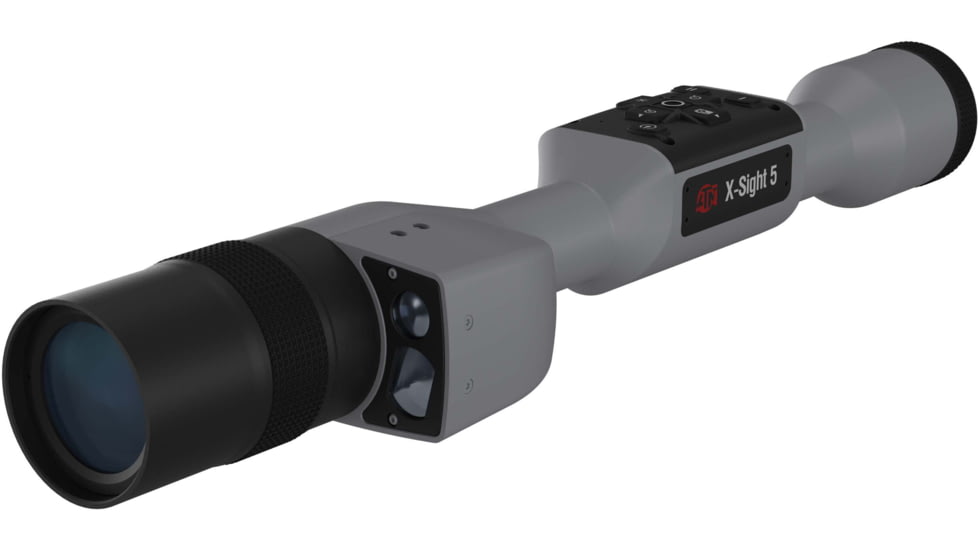 ATN X-Sight 5 LRF 5-25x UHD Smart Day/Night Hunting Rifle Scope, 30mm Tube w/ Gen 5 Sensor, Wolf Grey, DGWSXS5255LRFWG