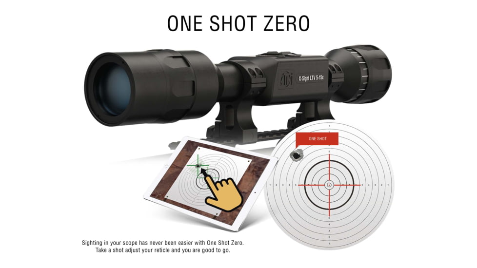 ATN X-Sight LTV 3-9x30mm Day/Night Hunting Rifle Scope, Black, DGWSXS309LTV