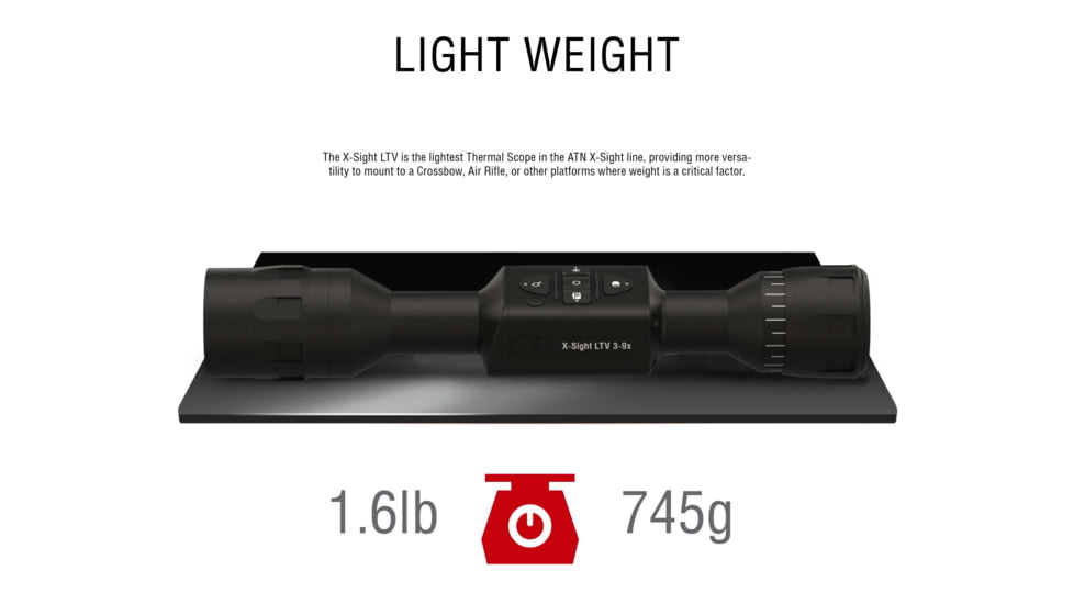 ATN X-Sight LTV 3-9x30mm Day/Night Hunting Rifle Scope, Black, DGWSXS309LTV