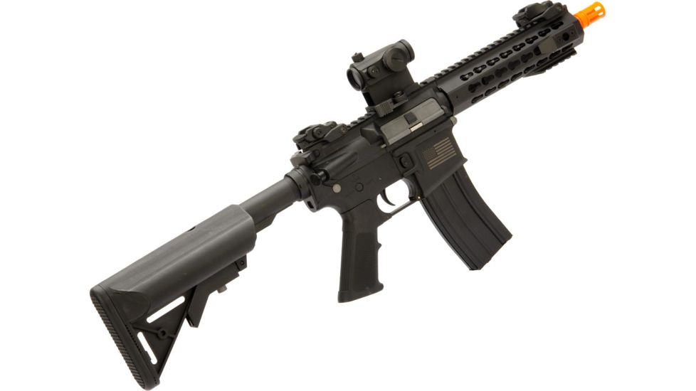Avengers Sportsline M4 RIS Airsoft AEG Rifle w/G2 Micro-Switch Gearbox, Keymod 8in, Black, Large, ST-AEG-270-BK