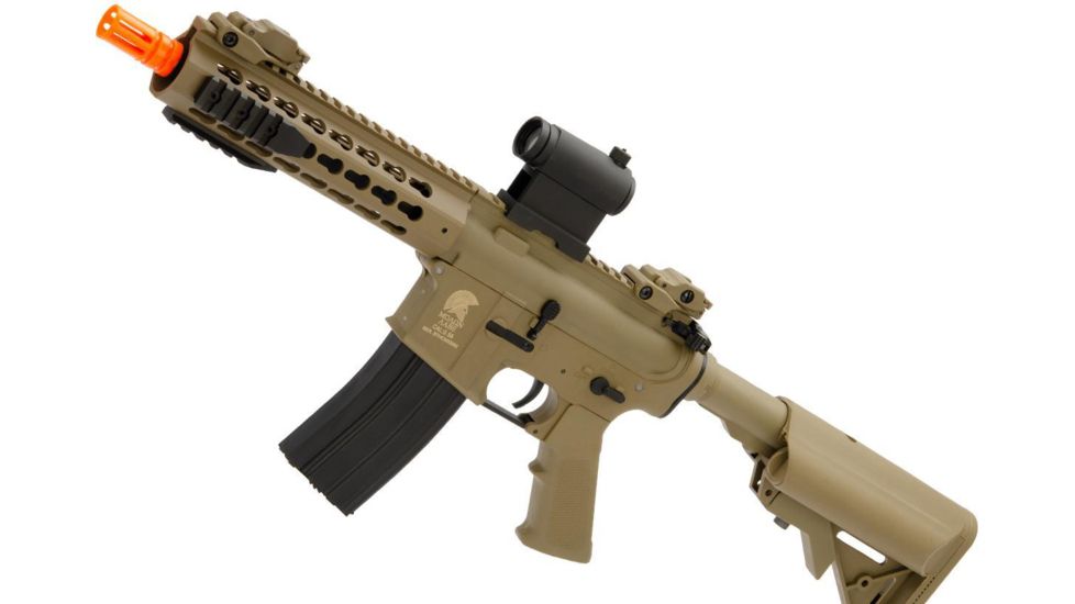Avengers Sportsline M4 RIS Airsoft AEG Rifle w/G2 Micro-Switch Gearbox, Keymod 8in, Dark Earth, Large, ST-AEG-270-DE