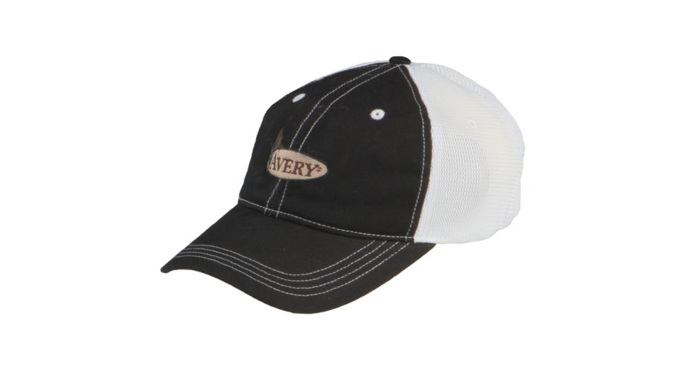 Avery Outdoors Mesh Back Cap,Black/White 44413