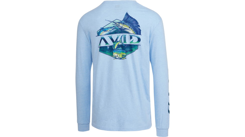 AVID Sportswear Slammed Long Sleeve T-Shirt - Mens, Heather Sky, Medium, MT12419HSKMD