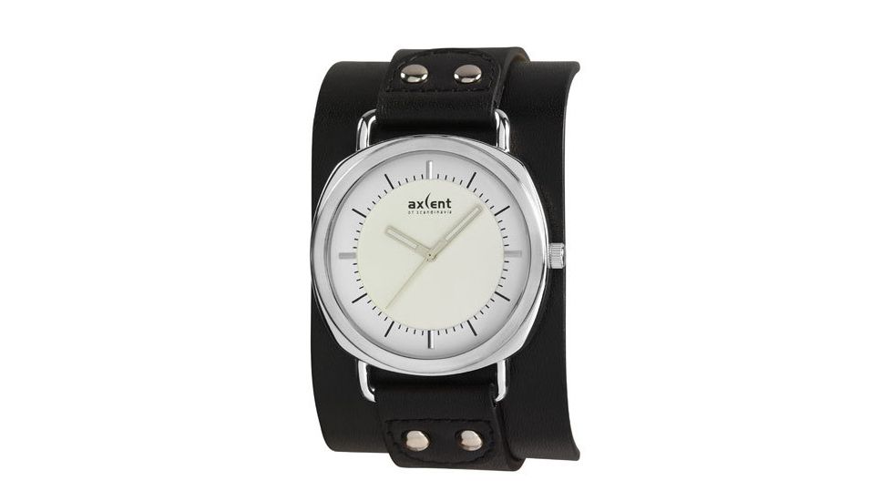 Axcent Wake Watch, Black Strap, White Face, Luminous Hands X11601-137