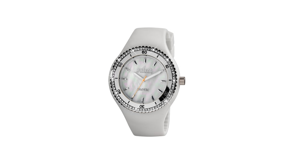 Axcent Exotic Watch, White Strap, White Face, Silver Hands X15604-14