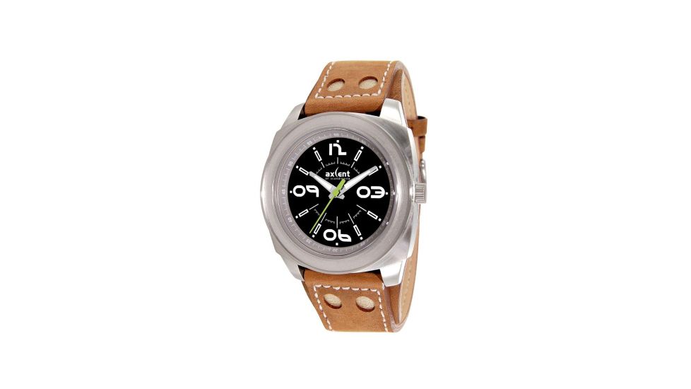 Axcent Pimp Watch, Brown Band, Black Face, White Numerals X17001-266