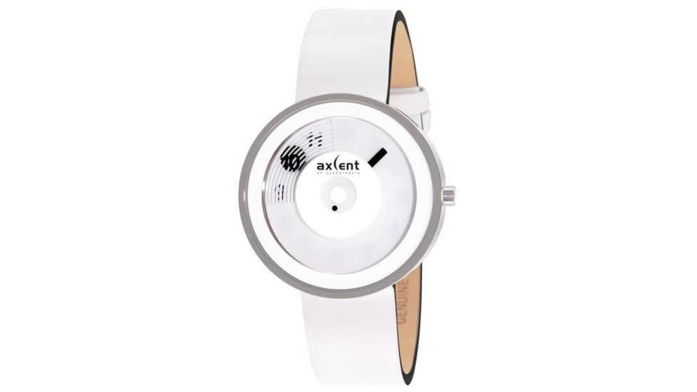 Axcent Shade Watch, White Strap, White Face, Black Hands X27104-151