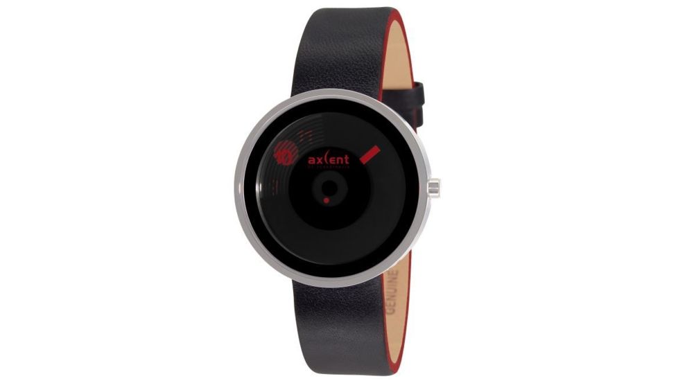 Axcend Shade Watch, Black Strap, Black Face, Red Hands X27104-857