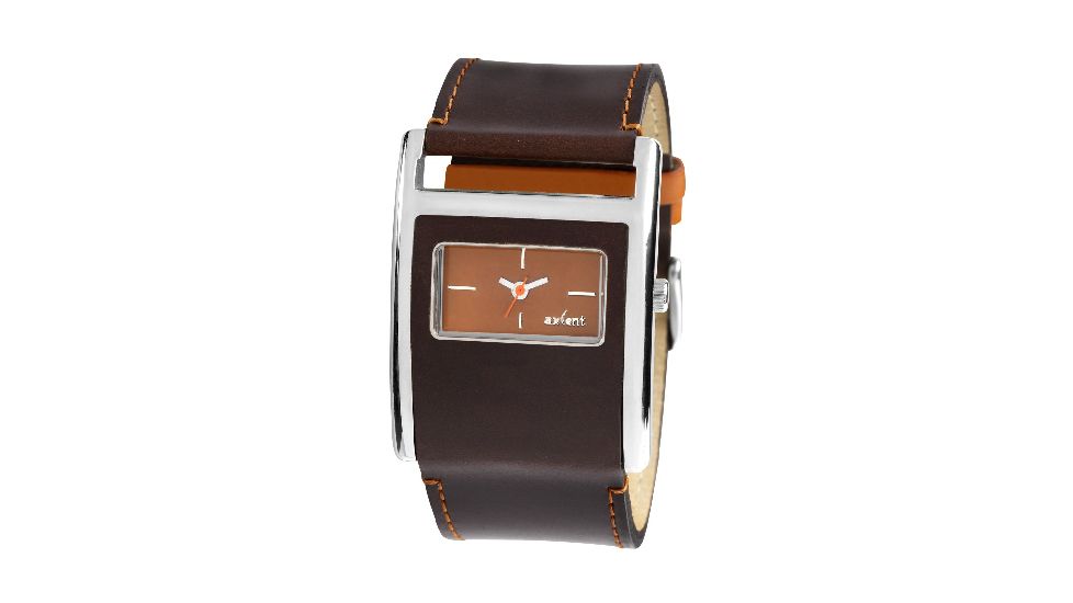 Axcent Studio Watch, Brown Strap, Camel Face, Silver Hands X31011-736