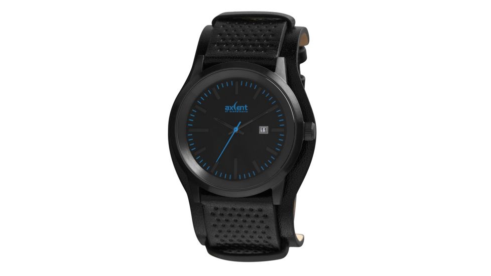 Axcent Lifetime Watch, Black Strap, Black Face, Blue Markers X45711-337