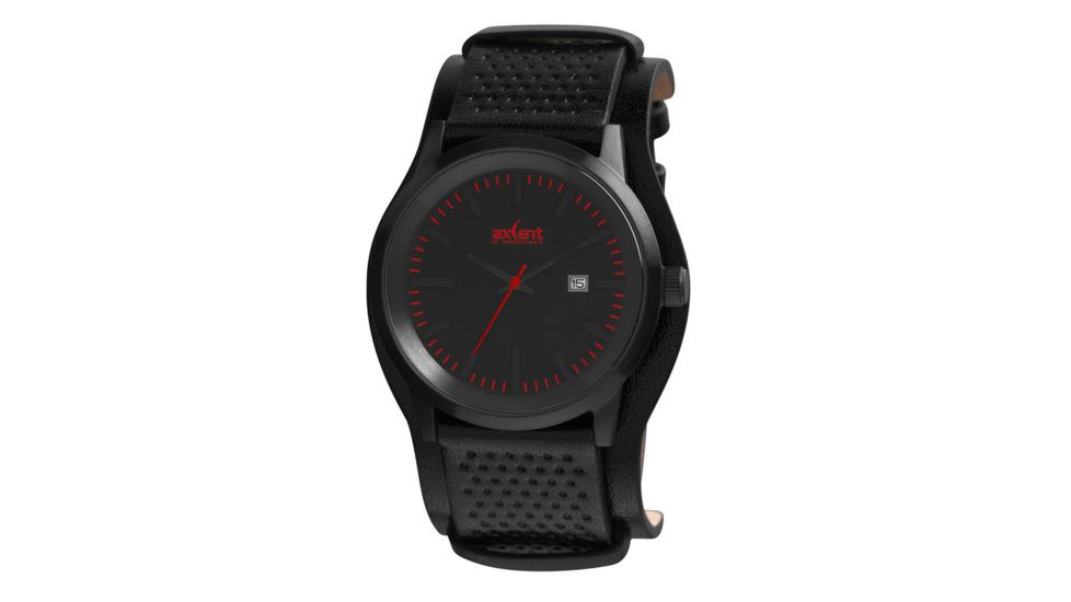 Axcent Lifetime Watch, Black Strap, Black Face, Red Markers X45711-837