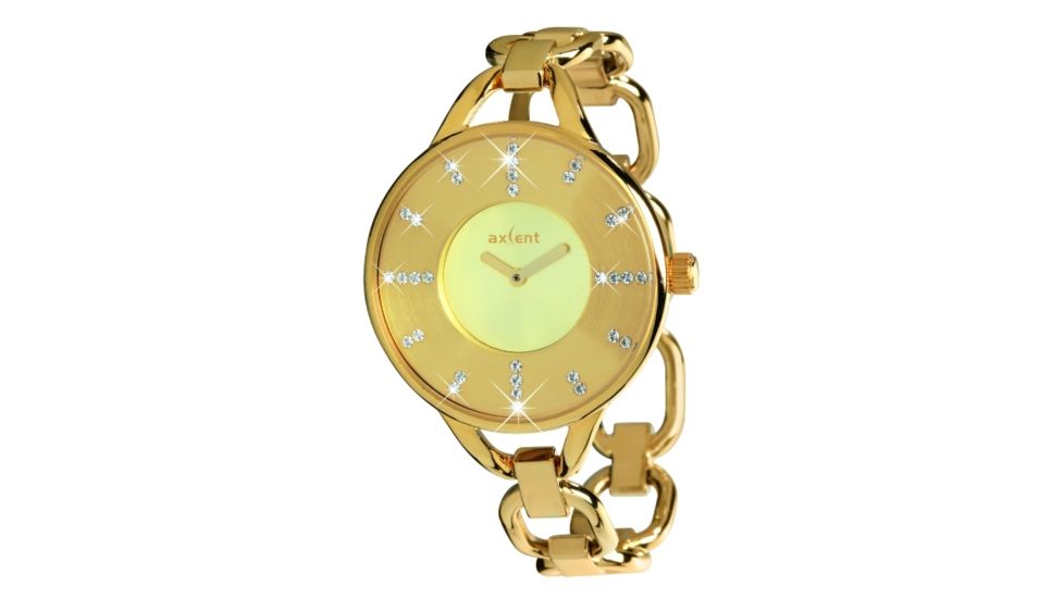 Axcent Sophistication Watch, Gold Bracelet, Gold Face, Gold Hands X48348-732