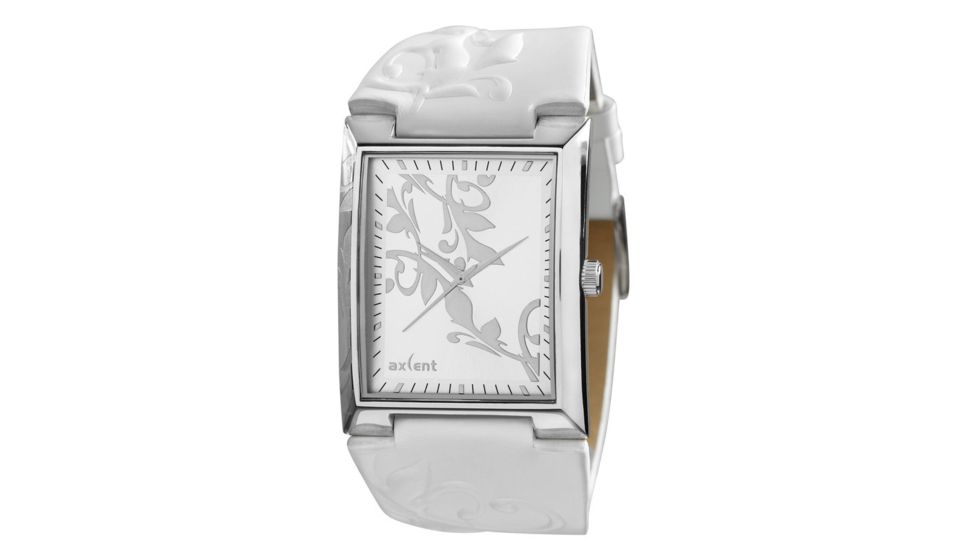 Axcent Spirit Watch, White Strap, Silver Face, Silver Hands X55924-131