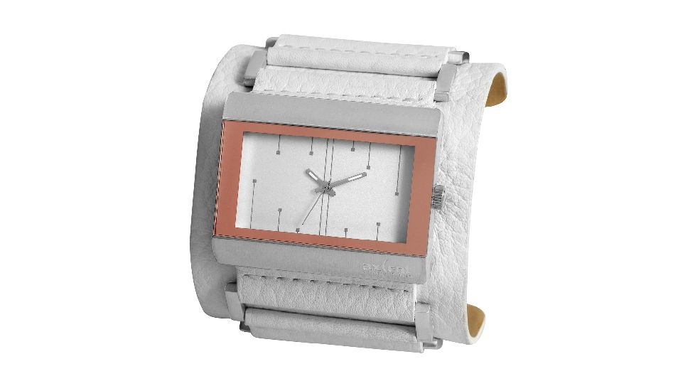 Axcent Circuit Watch, White Strap, White Face, Silver Markers X69791-141
