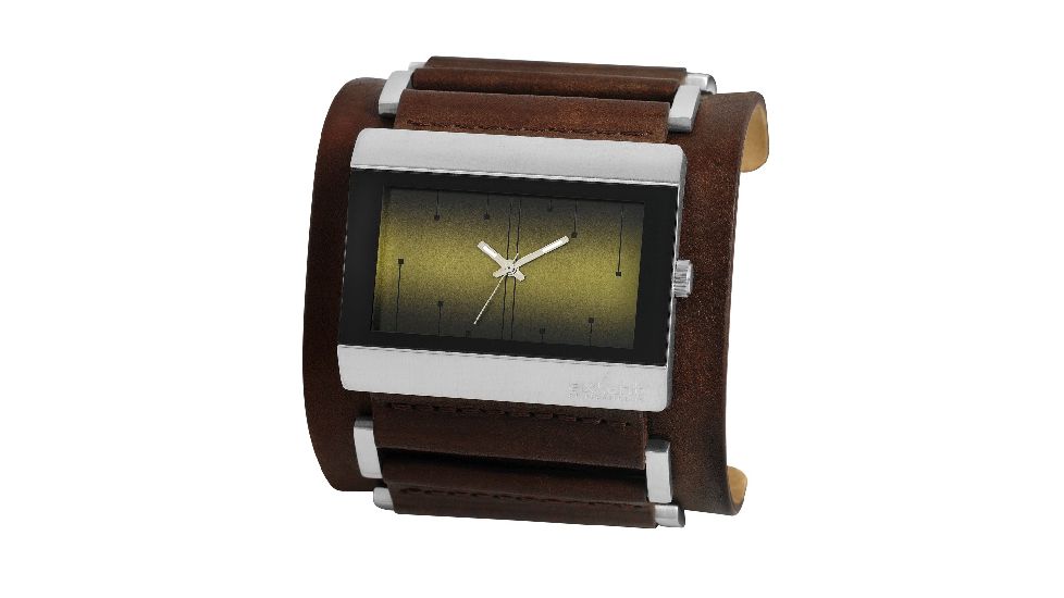 Axcent Circuit Watch, Dark Brown Strap, Green Face, Black Markers X69791-446