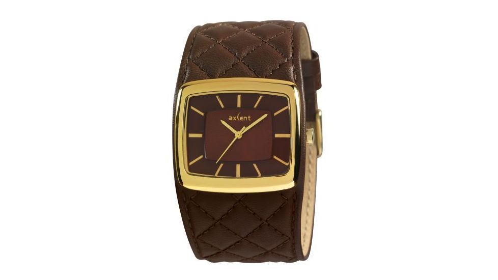 Axcent Flow Watch, Brown Strap, Brown Face, Gold Hands X70258-736