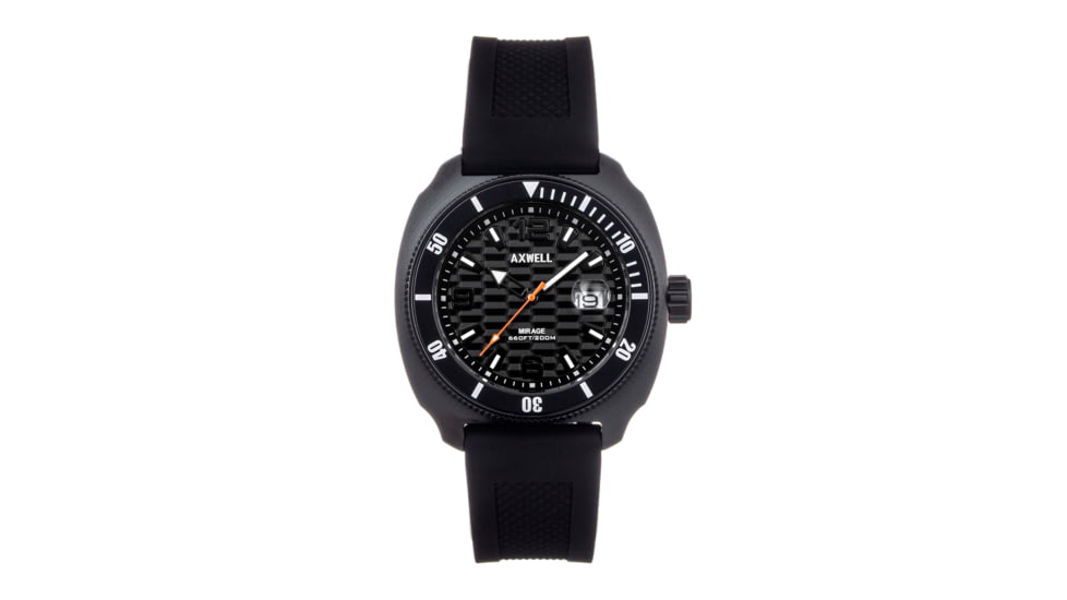 Axwell Strap Watch w/Date, Black, AXWAW111-6, Black, One Size, AXWAW111-6