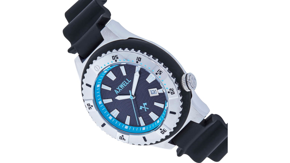 Axwell Summit Strap Watch w/Date, Black, One Size, AXWAW108-1