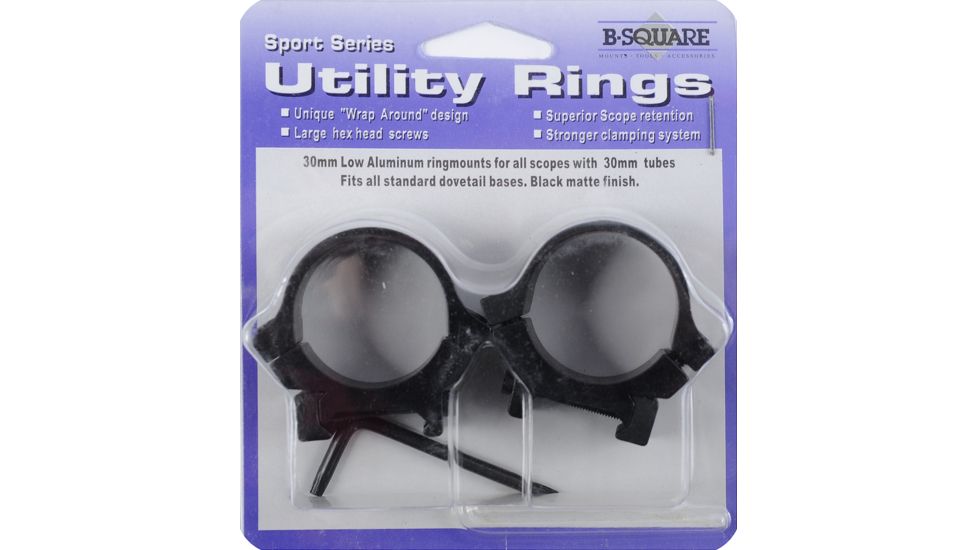 B-Square Sport Utility Rings, 30mm Standard Dovetail, Low, Blued 20062