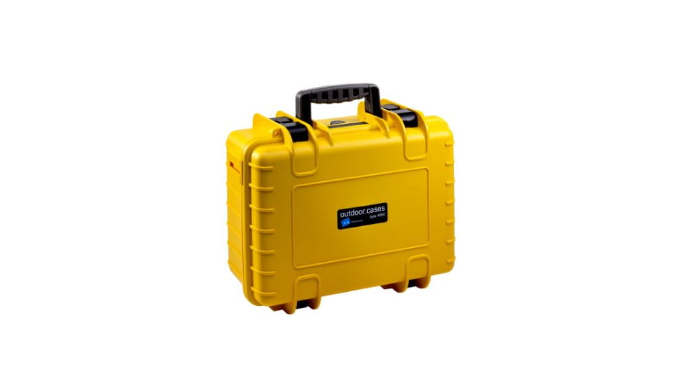 B&amp;W International Type 4000 Yellow Outdoor Case With Si Foam, Yellow, Medium 4000/Y/SI