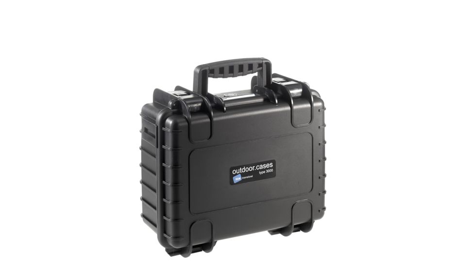 B&amp;W International Type 3000 Black Outdoor Case With Custom Gopro Insert, Black, Medium 3000/B/GoPro