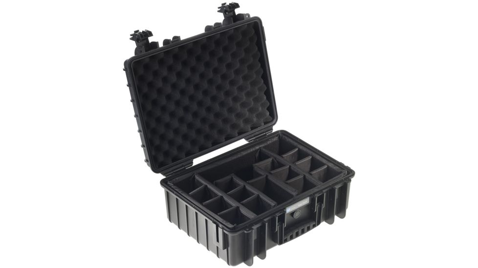 B&amp;W International Type 5000 Black Outdoor Case With RPD Insert, Black, Medium 5000/B/RPD