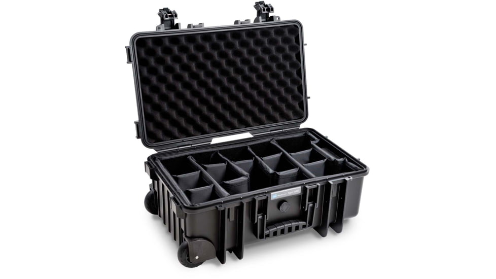 B&amp;W International Type 6600 Outdoor Case With RPD Insert, Black, 550 x 350 x 225 mm, 6600/B/RPD
