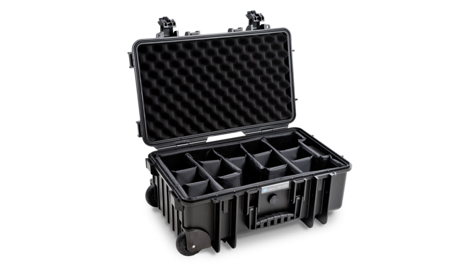 B&amp;W International Type 6600 Outdoor Case With RPD Insert, Black, 550 x 350 x 225 mm, 6600/B/RPD